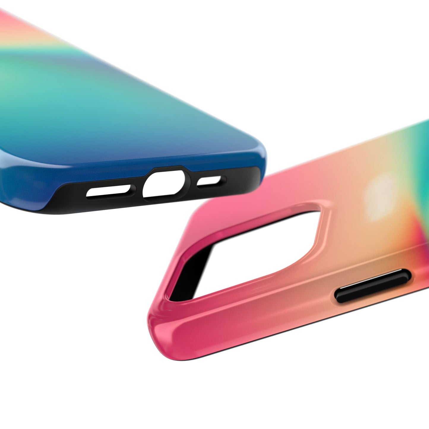 Pink,Green,Blue Gradient Tough Phone Cases Durable Cover, Gift for Nature Lovers, Eco-Friendly Phone Protection, Spring Accessories