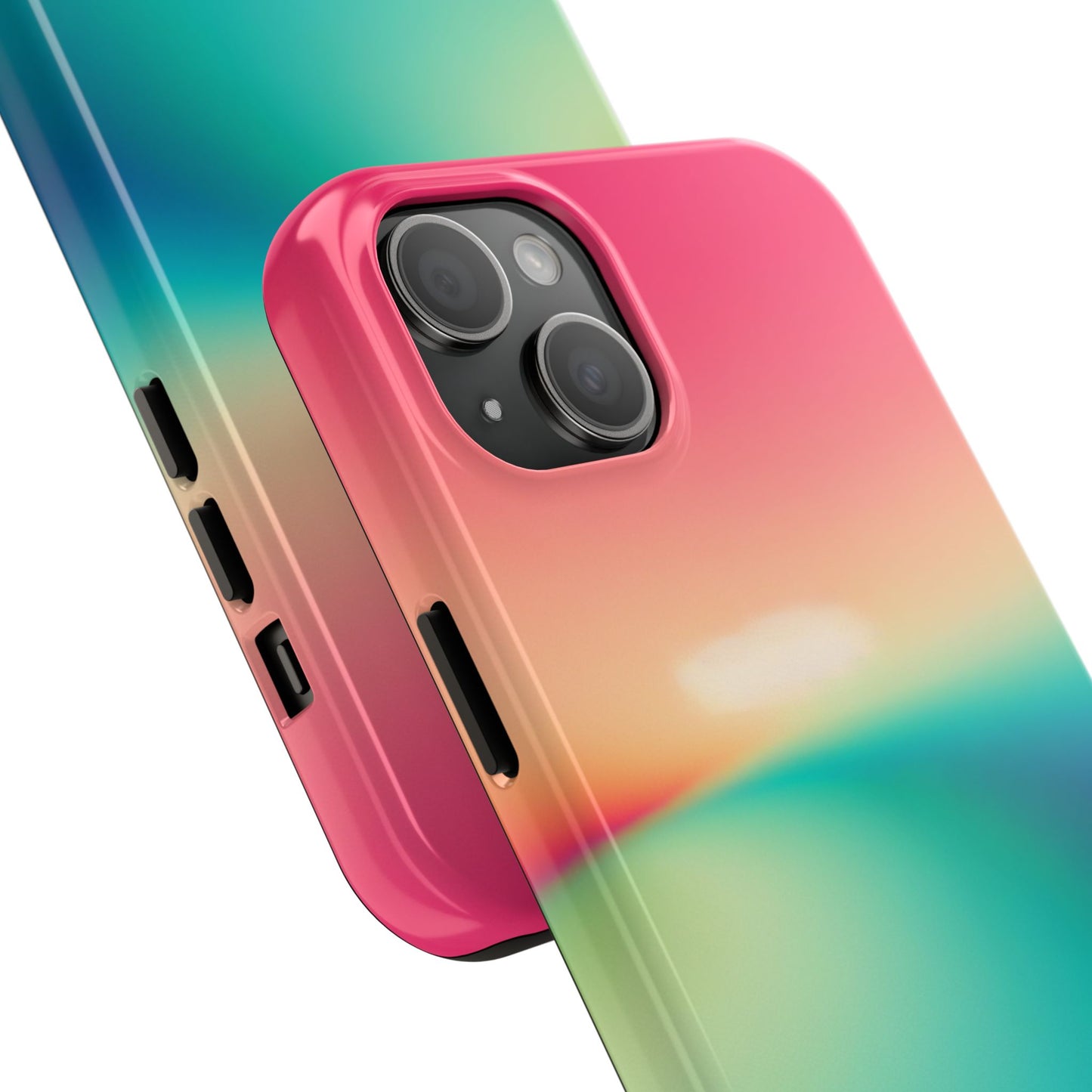 Pink,Green,Blue Gradient Tough Phone Cases Durable Cover, Gift for Nature Lovers, Eco-Friendly Phone Protection, Spring Accessories