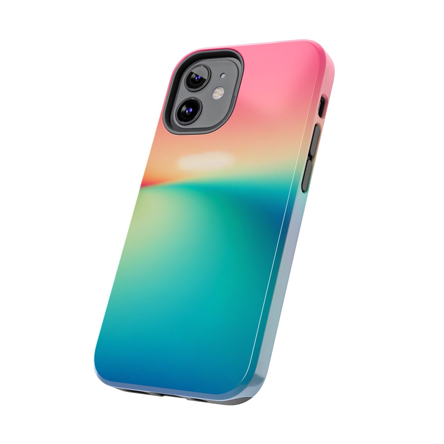 Pink,Green,Blue Gradient Tough Phone Cases Durable Cover, Gift for Nature Lovers, Eco-Friendly Phone Protection, Spring Accessories