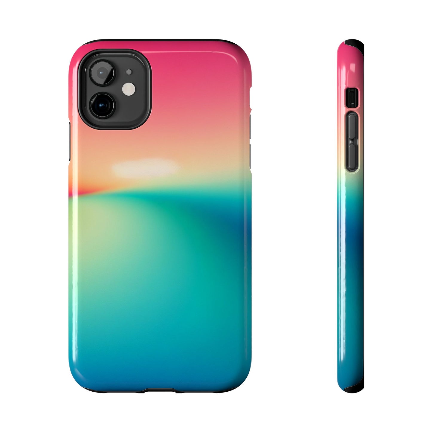 Pink,Green,Blue Gradient Tough Phone Cases Durable Cover, Gift for Nature Lovers, Eco-Friendly Phone Protection, Spring Accessories