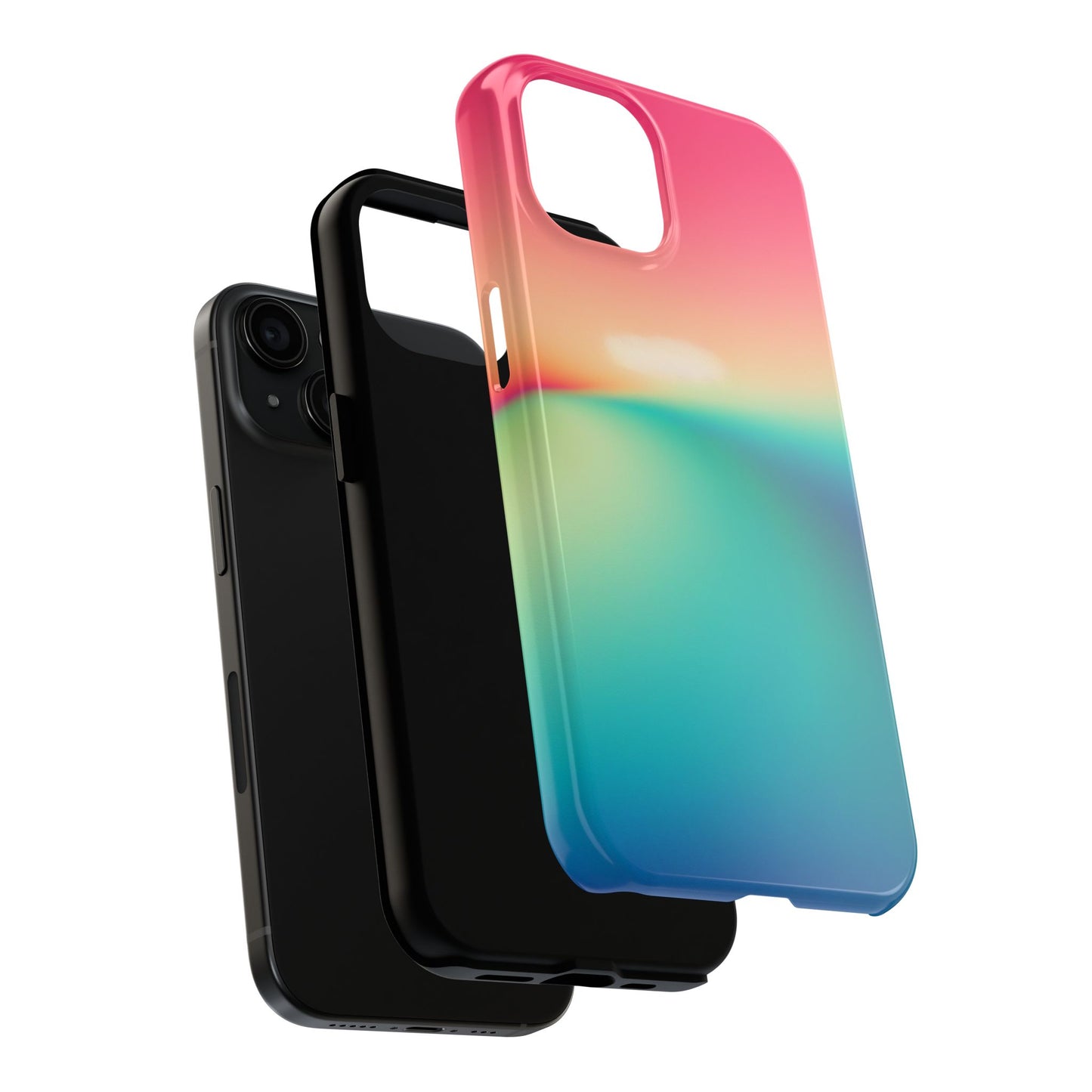 Pink,Green,Blue Gradient Tough Phone Cases Durable Cover, Gift for Nature Lovers, Eco-Friendly Phone Protection, Spring Accessories