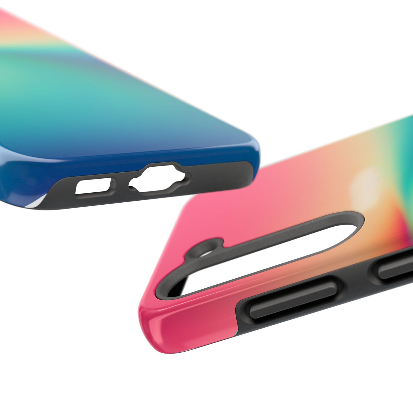 Pink,Green,Blue Gradient Tough Phone Cases Durable Cover, Gift for Nature Lovers, Eco-Friendly Phone Protection, Spring Accessories