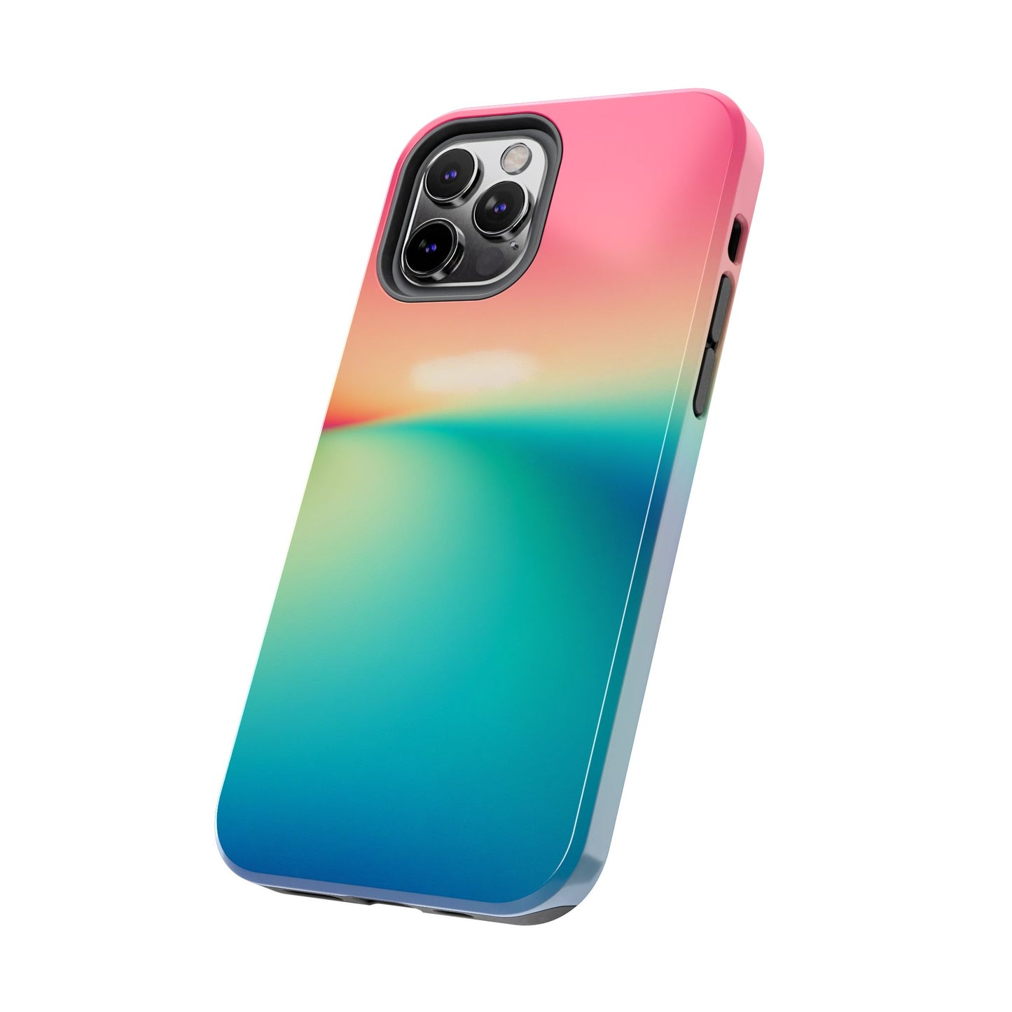 Pink,Green,Blue Gradient Tough Phone Cases Durable Cover, Gift for Nature Lovers, Eco-Friendly Phone Protection, Spring Accessories