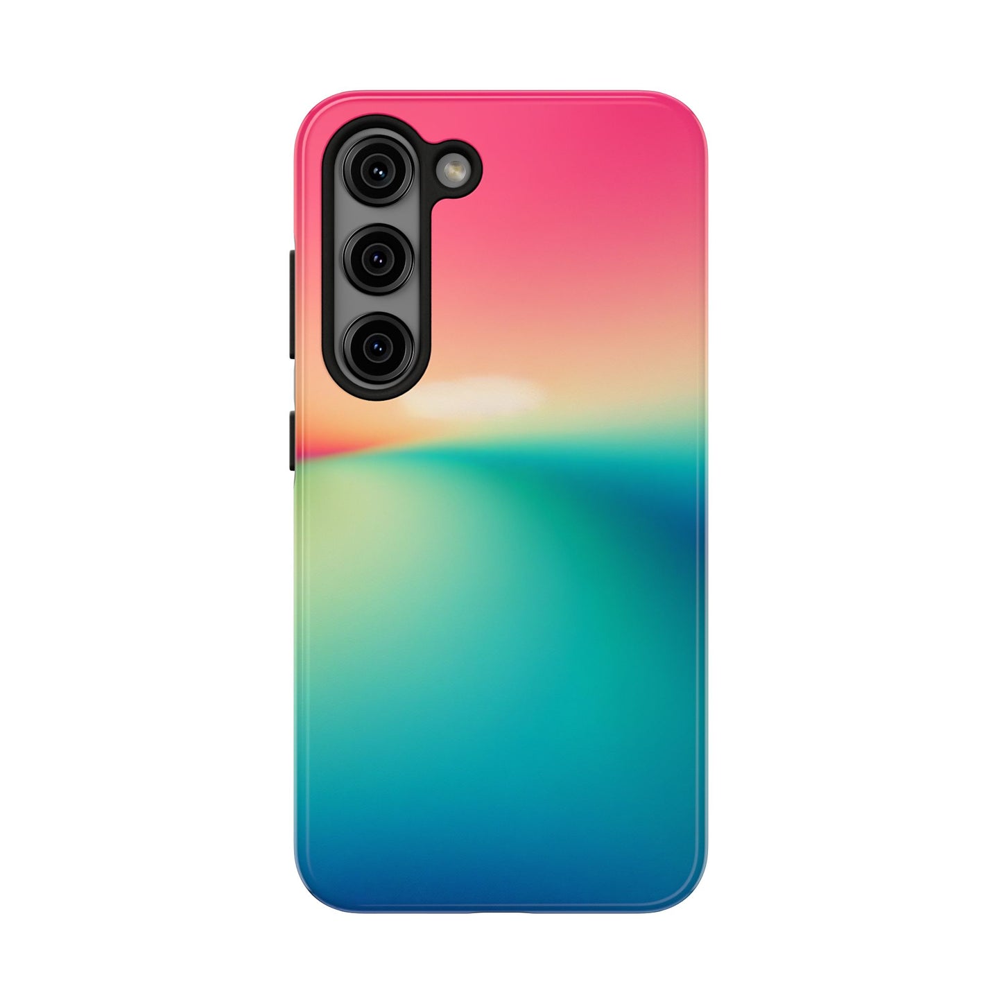 Pink,Green,Blue Gradient Tough Phone Cases Durable Cover, Gift for Nature Lovers, Eco-Friendly Phone Protection, Spring Accessories