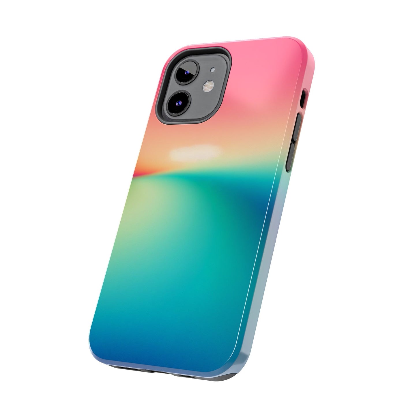 Pink,Green,Blue Gradient Tough Phone Cases Durable Cover, Gift for Nature Lovers, Eco-Friendly Phone Protection, Spring Accessories