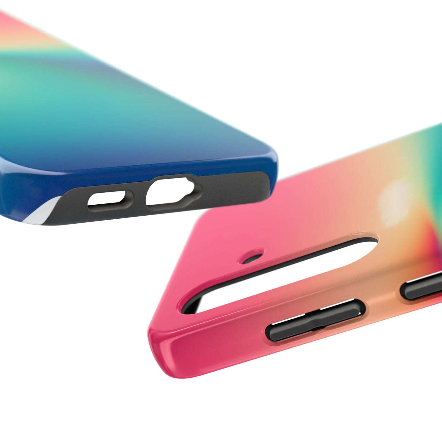 Pink,Green,Blue Gradient Tough Phone Cases Durable Cover, Gift for Nature Lovers, Eco-Friendly Phone Protection, Spring Accessories