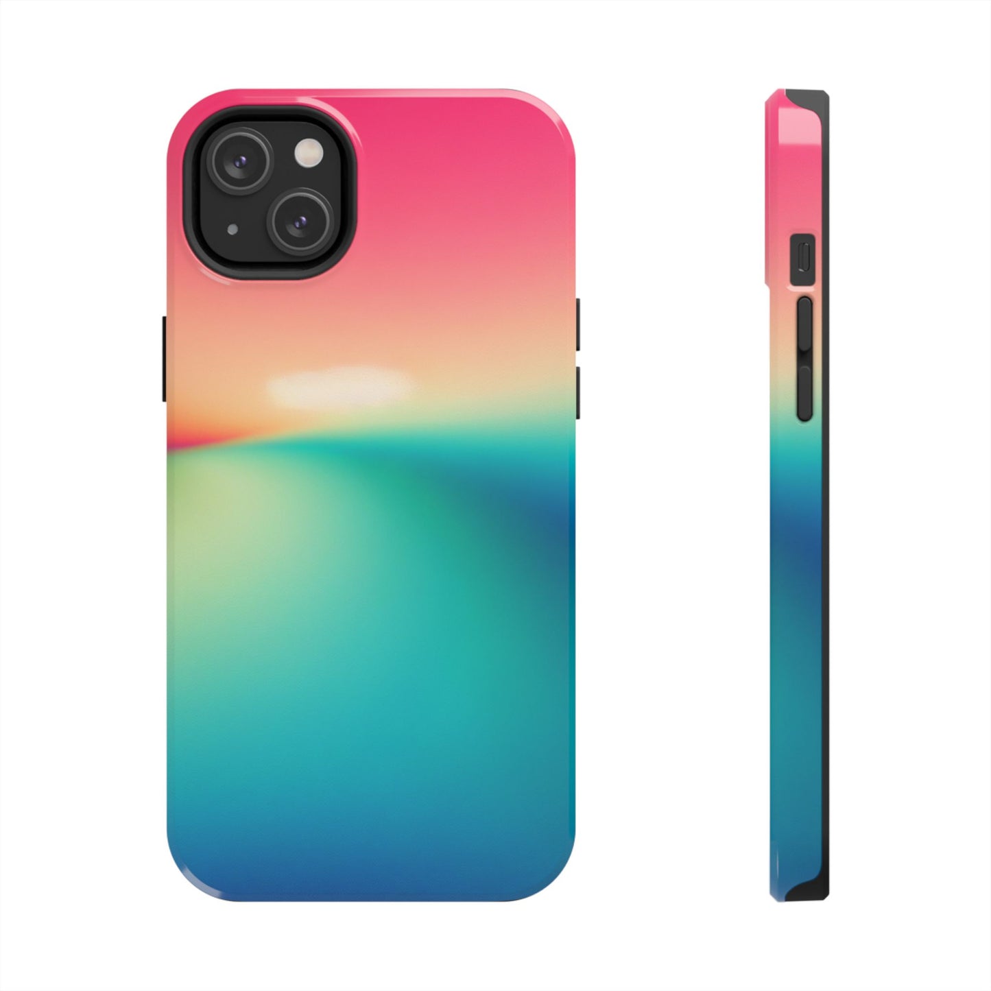 Pink,Green,Blue Gradient Tough Phone Cases Durable Cover, Gift for Nature Lovers, Eco-Friendly Phone Protection, Spring Accessories
