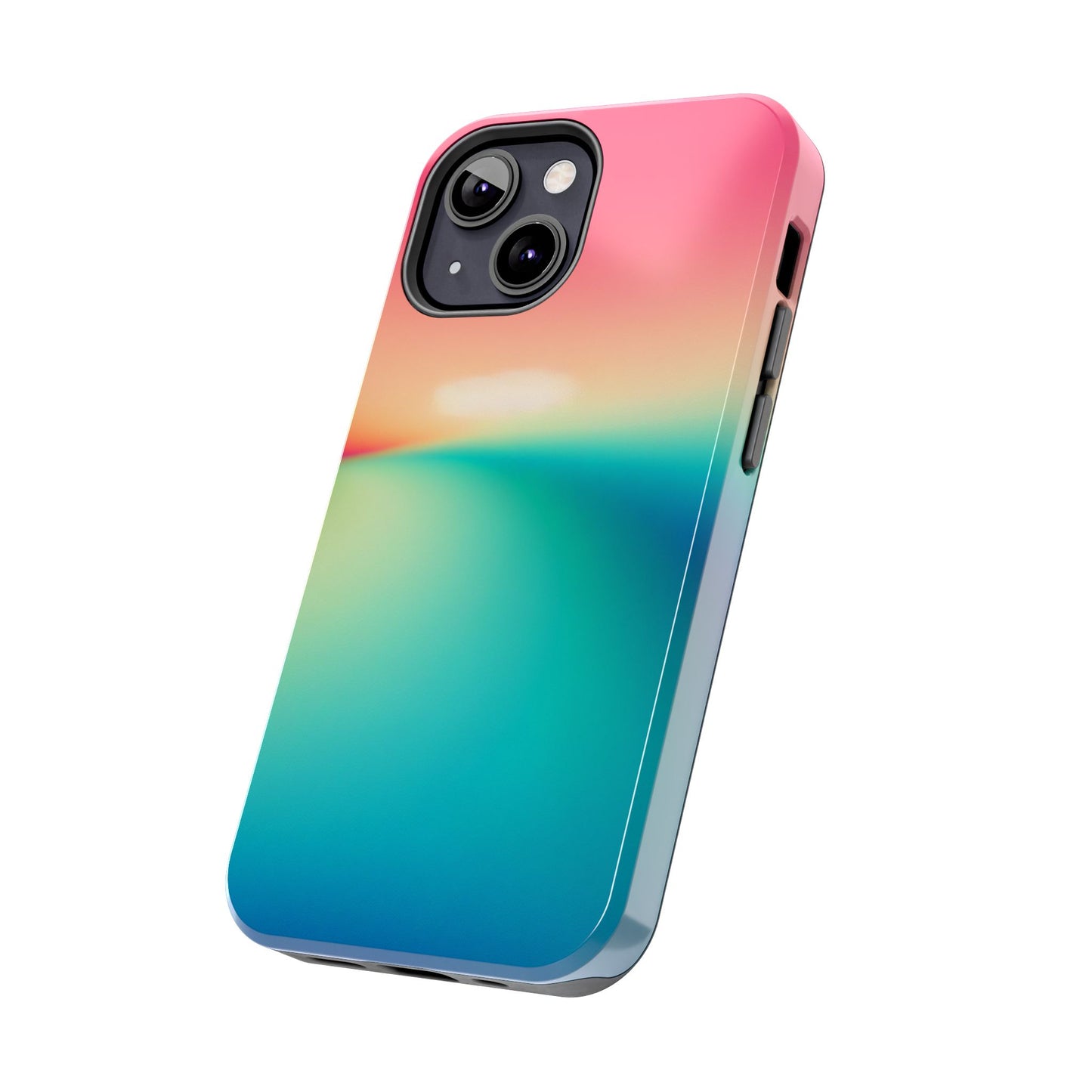 Pink,Green,Blue Gradient Tough Phone Cases Durable Cover, Gift for Nature Lovers, Eco-Friendly Phone Protection, Spring Accessories