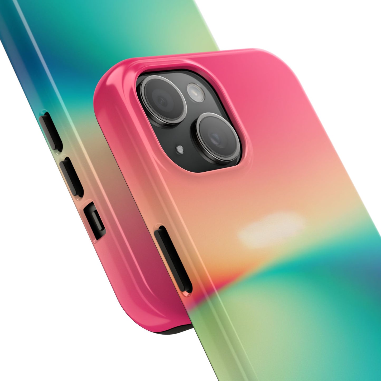 Pink,Green,Blue Gradient Tough Phone Cases Durable Cover, Gift for Nature Lovers, Eco-Friendly Phone Protection, Spring Accessories