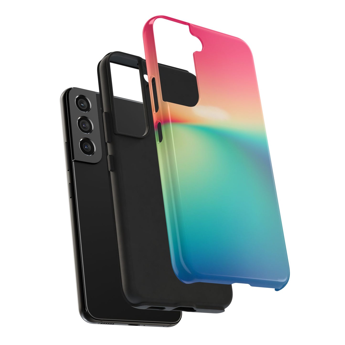 Pink,Green,Blue Gradient Tough Phone Cases Durable Cover, Gift for Nature Lovers, Eco-Friendly Phone Protection, Spring Accessories