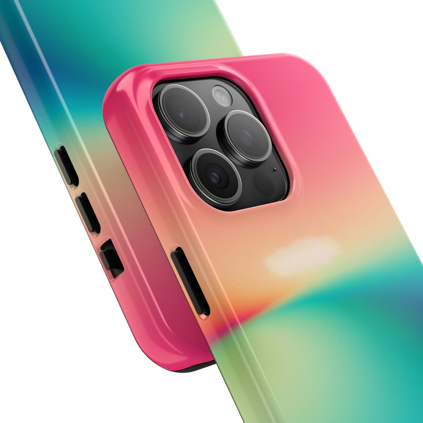 Pink,Green,Blue Gradient Tough Phone Cases Durable Cover, Gift for Nature Lovers, Eco-Friendly Phone Protection, Spring Accessories