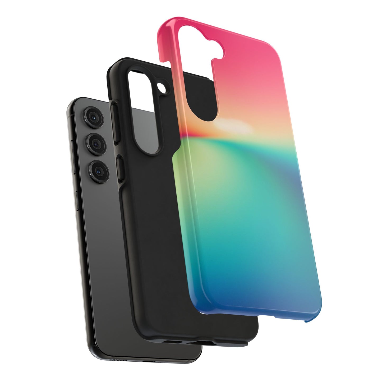 Pink,Green,Blue Gradient Tough Phone Cases Durable Cover, Gift for Nature Lovers, Eco-Friendly Phone Protection, Spring Accessories