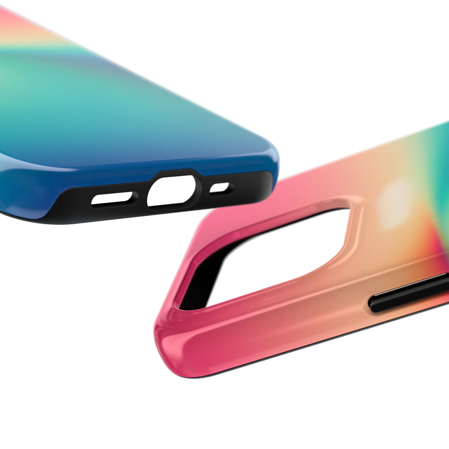 Pink,Green,Blue Gradient Tough Phone Cases Durable Cover, Gift for Nature Lovers, Eco-Friendly Phone Protection, Spring Accessories