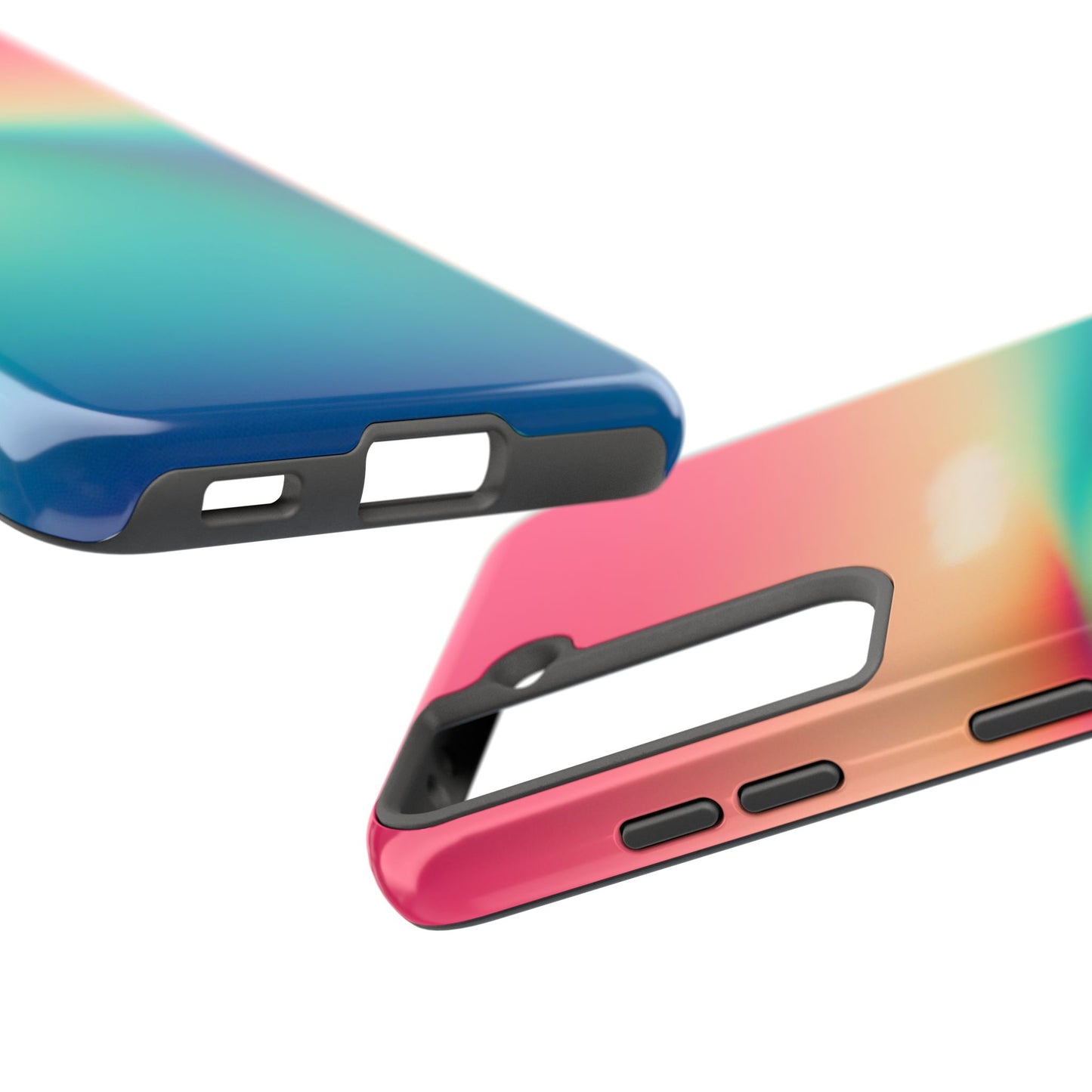 Pink,Green,Blue Gradient Tough Phone Cases Durable Cover, Gift for Nature Lovers, Eco-Friendly Phone Protection, Spring Accessories