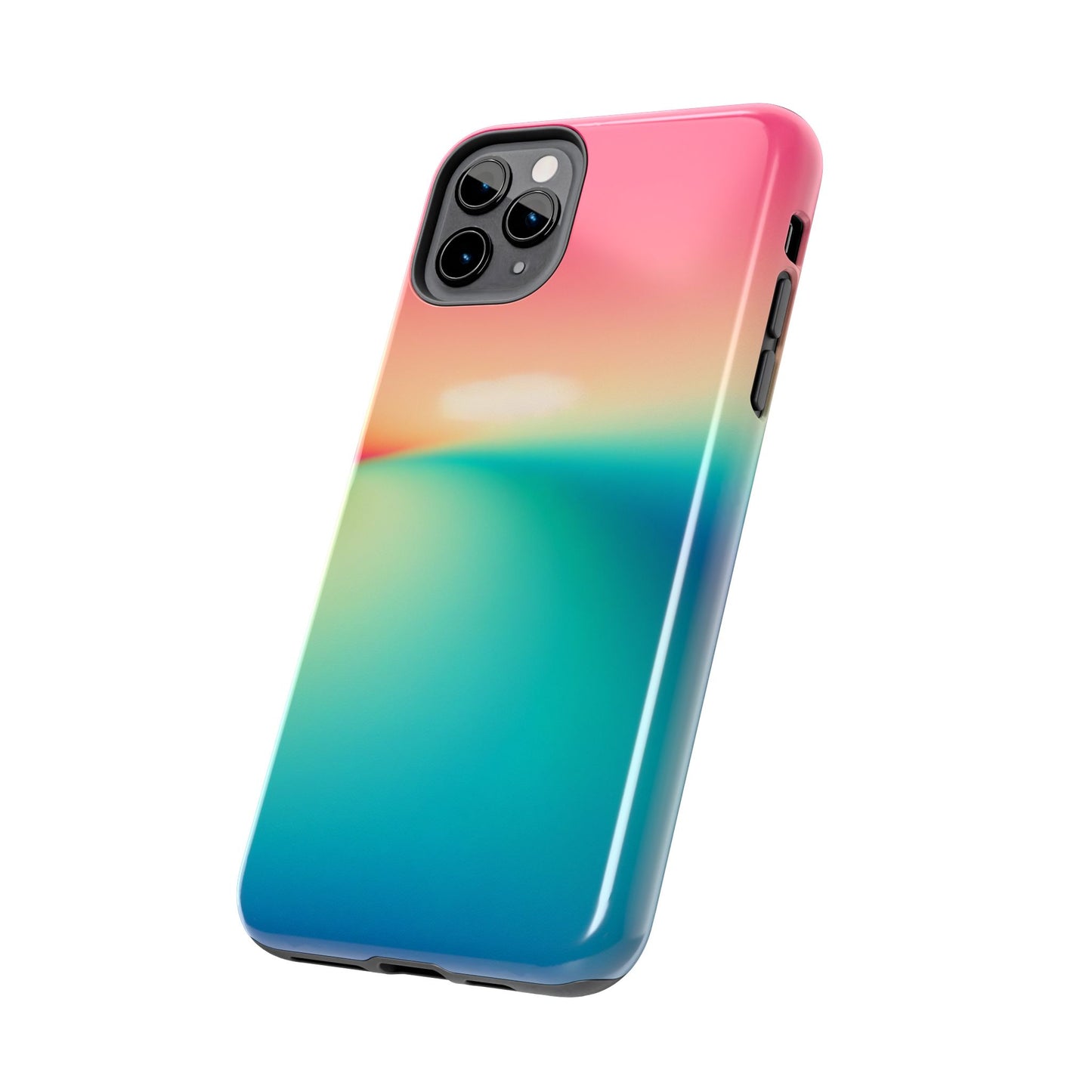 Pink,Green,Blue Gradient Tough Phone Cases Durable Cover, Gift for Nature Lovers, Eco-Friendly Phone Protection, Spring Accessories