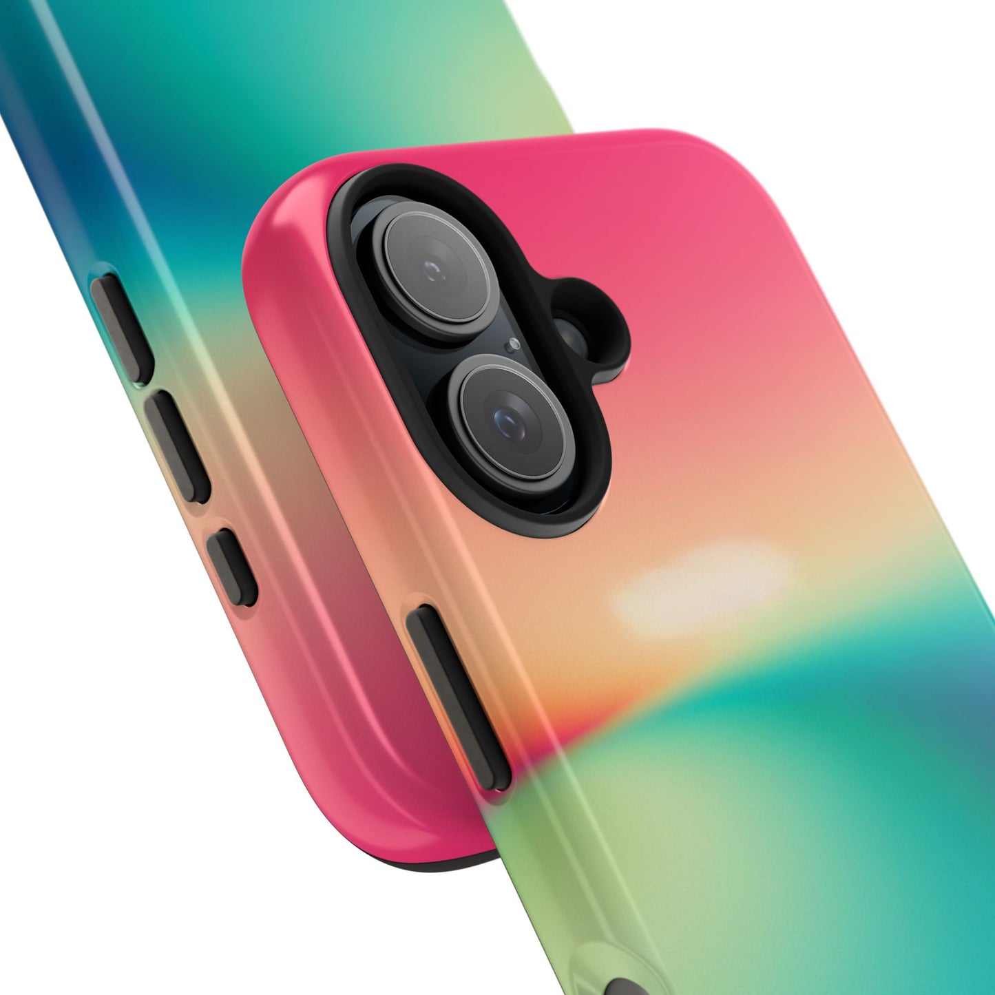 Pink,Green,Blue Gradient Tough Phone Cases Durable Cover, Gift for Nature Lovers, Eco-Friendly Phone Protection, Spring Accessories