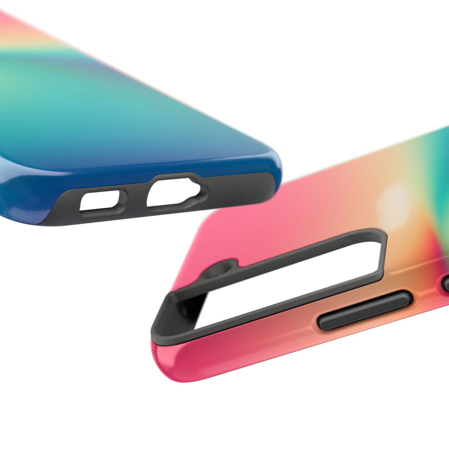 Pink,Green,Blue Gradient Tough Phone Cases Durable Cover, Gift for Nature Lovers, Eco-Friendly Phone Protection, Spring Accessories