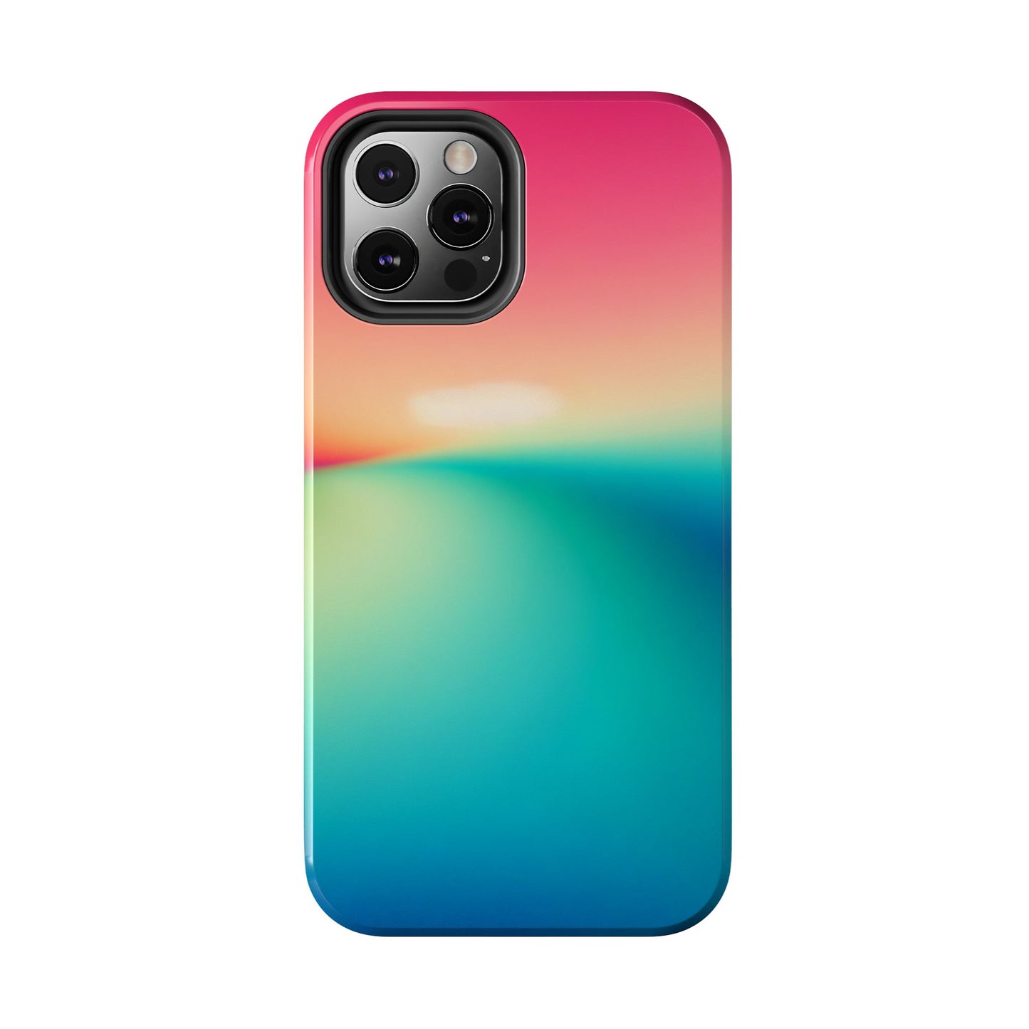 Pink,Green,Blue Gradient Tough Phone Cases Durable Cover, Gift for Nature Lovers, Eco-Friendly Phone Protection, Spring Accessories