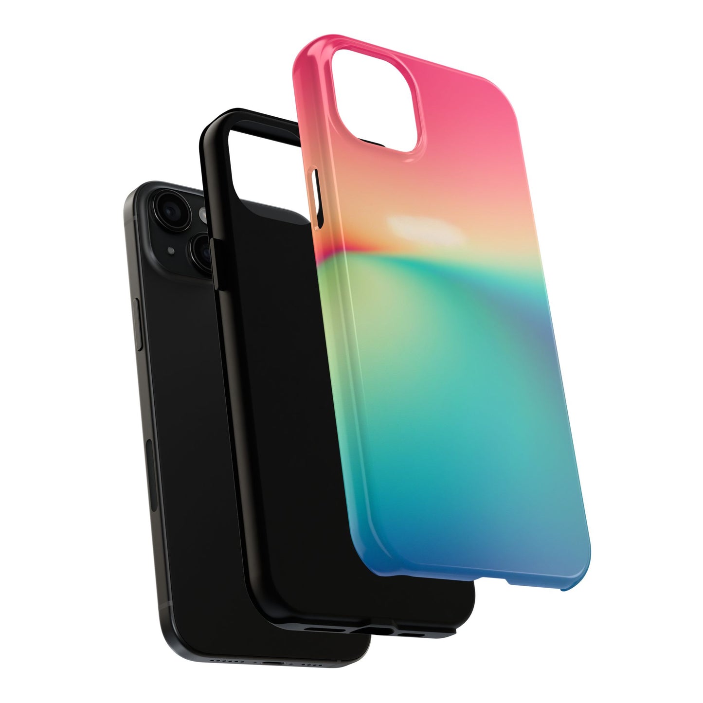 Pink,Green,Blue Gradient Tough Phone Cases Durable Cover, Gift for Nature Lovers, Eco-Friendly Phone Protection, Spring Accessories