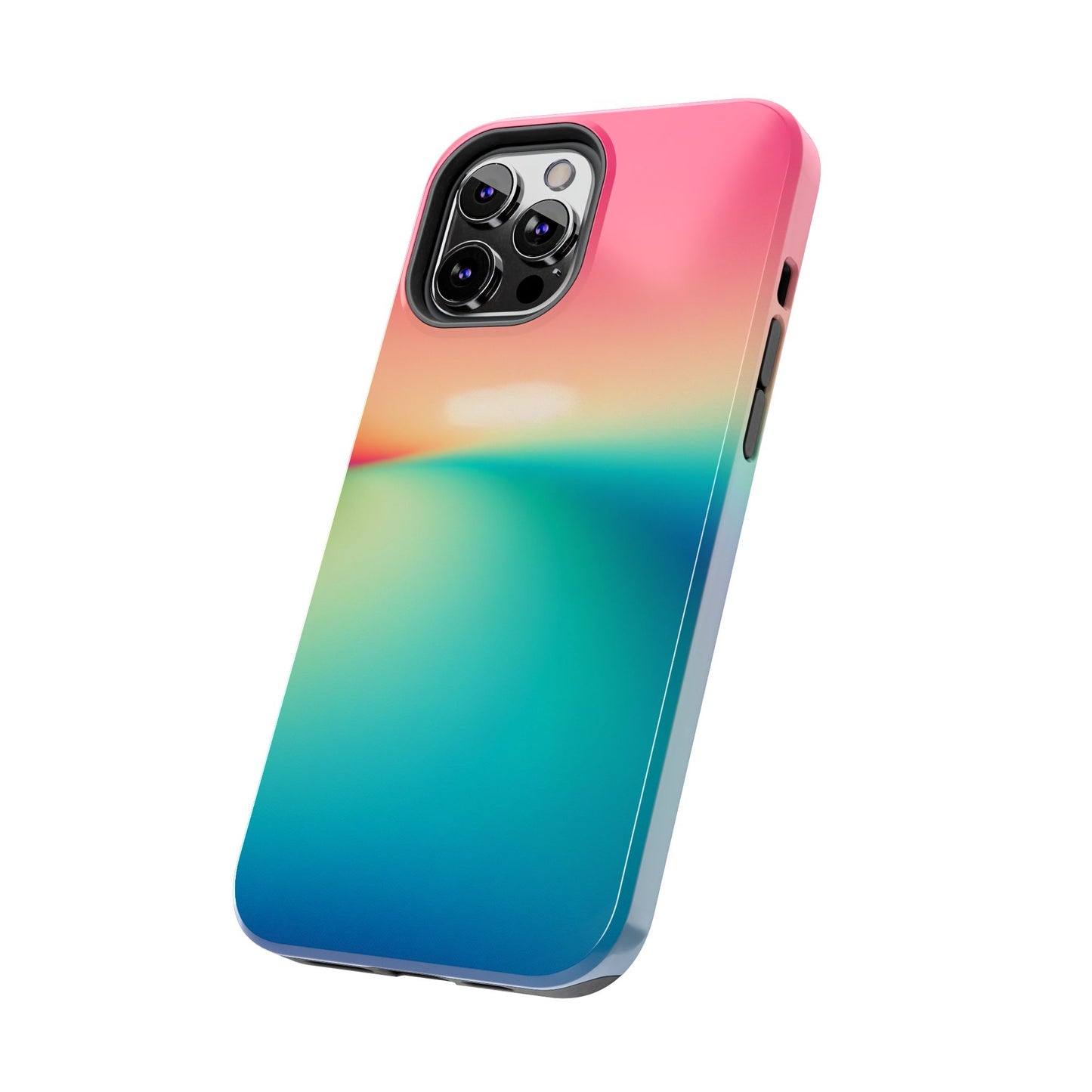 Pink,Green,Blue Gradient Tough Phone Cases Durable Cover, Gift for Nature Lovers, Eco-Friendly Phone Protection, Spring Accessories