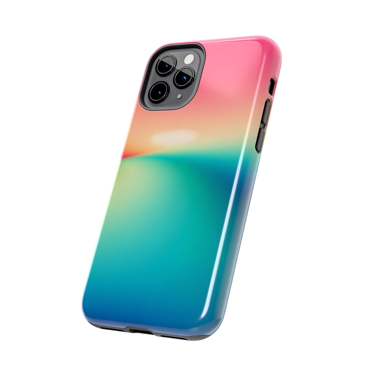 Pink,Green,Blue Gradient Tough Phone Cases Durable Cover, Gift for Nature Lovers, Eco-Friendly Phone Protection, Spring Accessories