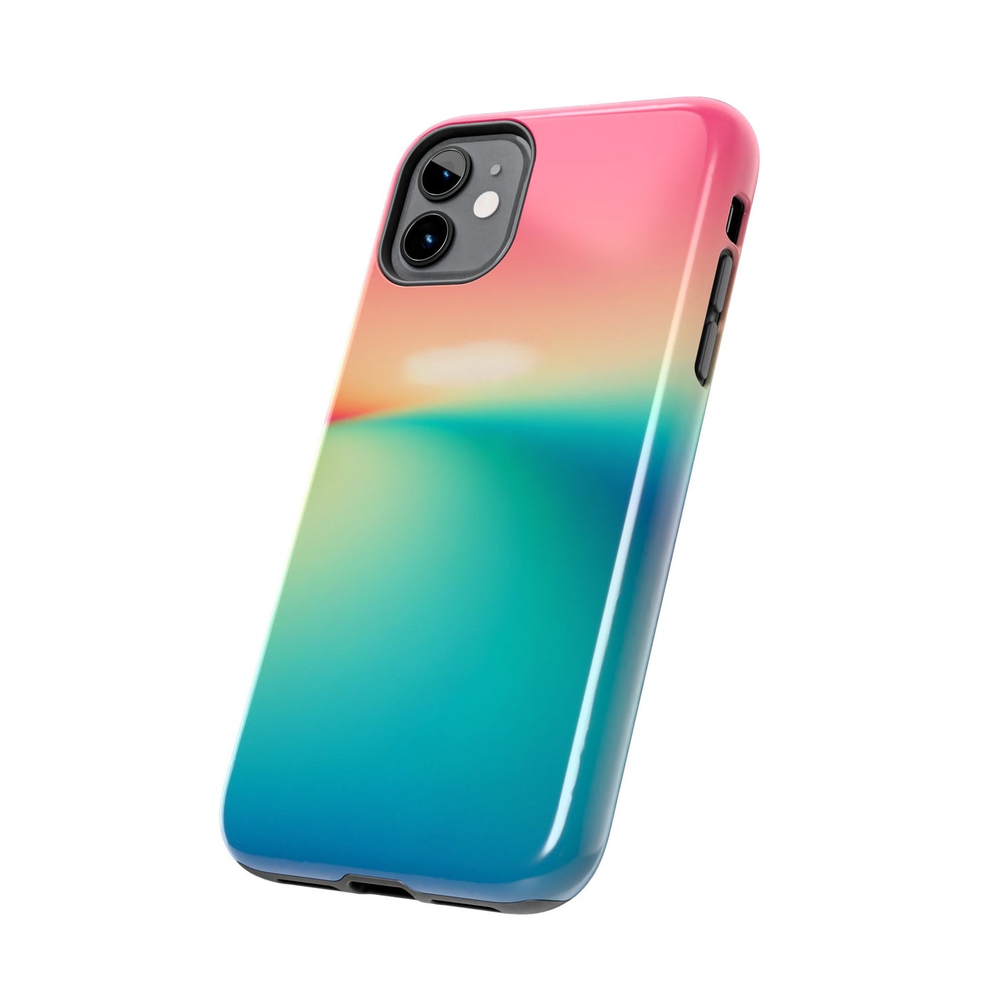 Pink,Green,Blue Gradient Tough Phone Cases Durable Cover, Gift for Nature Lovers, Eco-Friendly Phone Protection, Spring Accessories