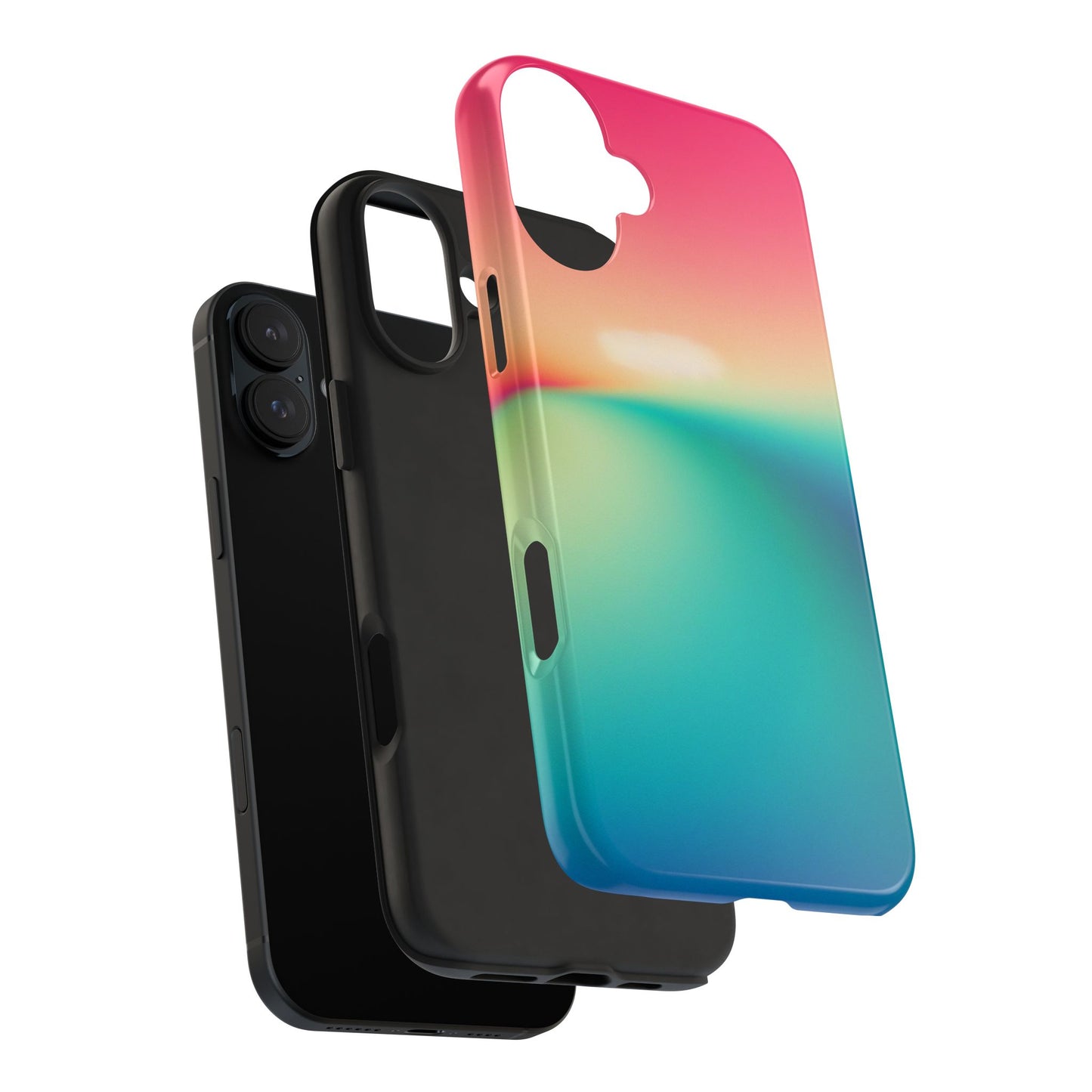 Pink,Green,Blue Gradient Tough Phone Cases Durable Cover, Gift for Nature Lovers, Eco-Friendly Phone Protection, Spring Accessories