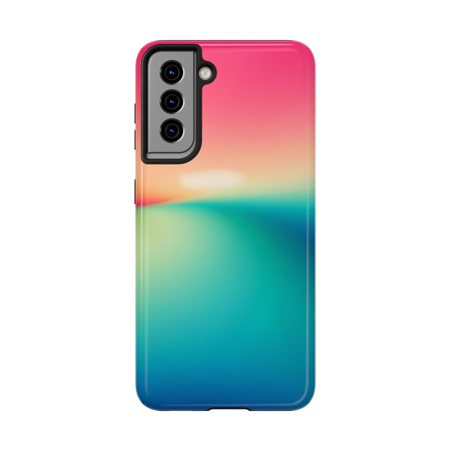 Pink,Green,Blue Gradient Tough Phone Cases Durable Cover, Gift for Nature Lovers, Eco-Friendly Phone Protection, Spring Accessories