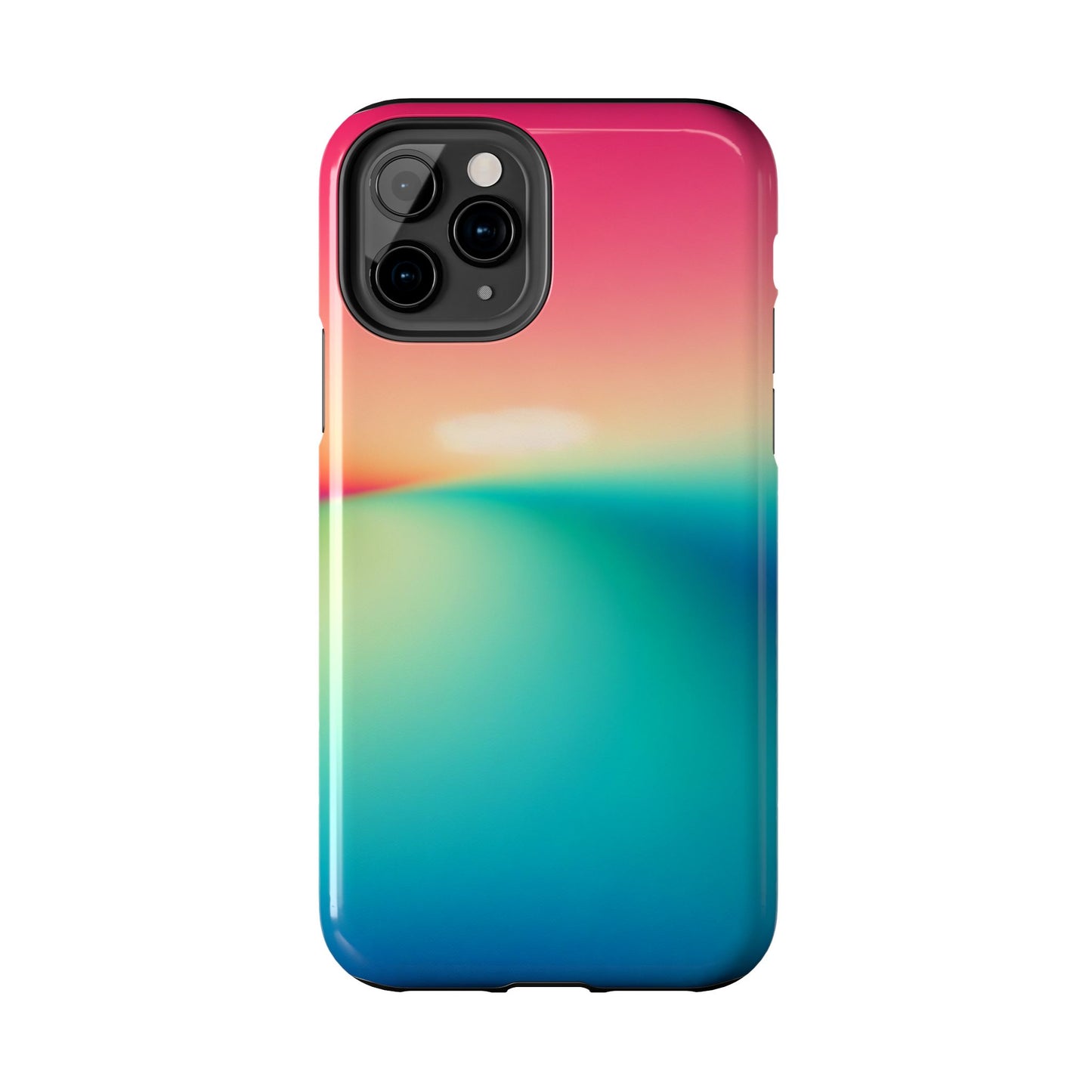 Pink,Green,Blue Gradient Tough Phone Cases Durable Cover, Gift for Nature Lovers, Eco-Friendly Phone Protection, Spring Accessories