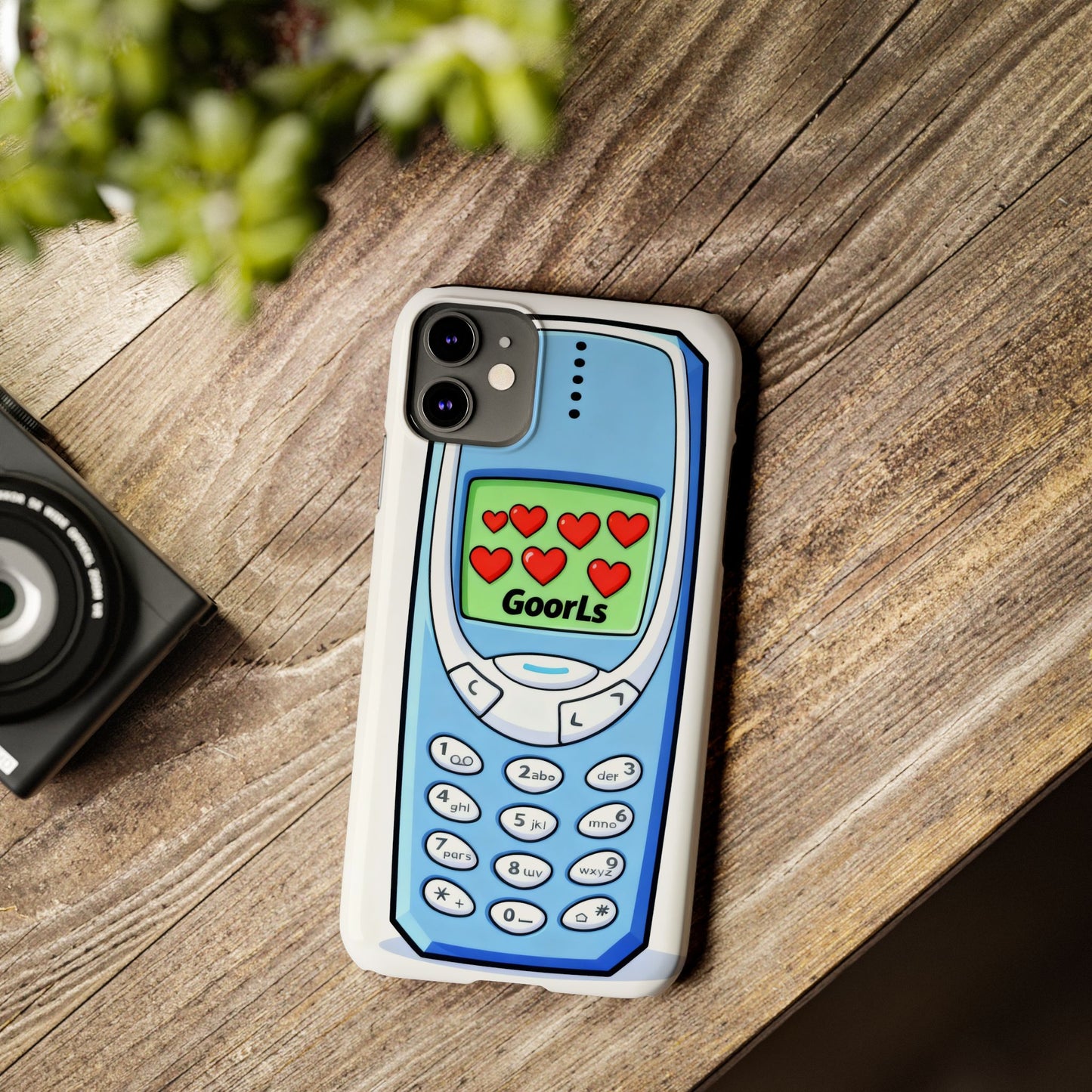 Retro Phone Slim Case | 'Goorls' Pixel Heart