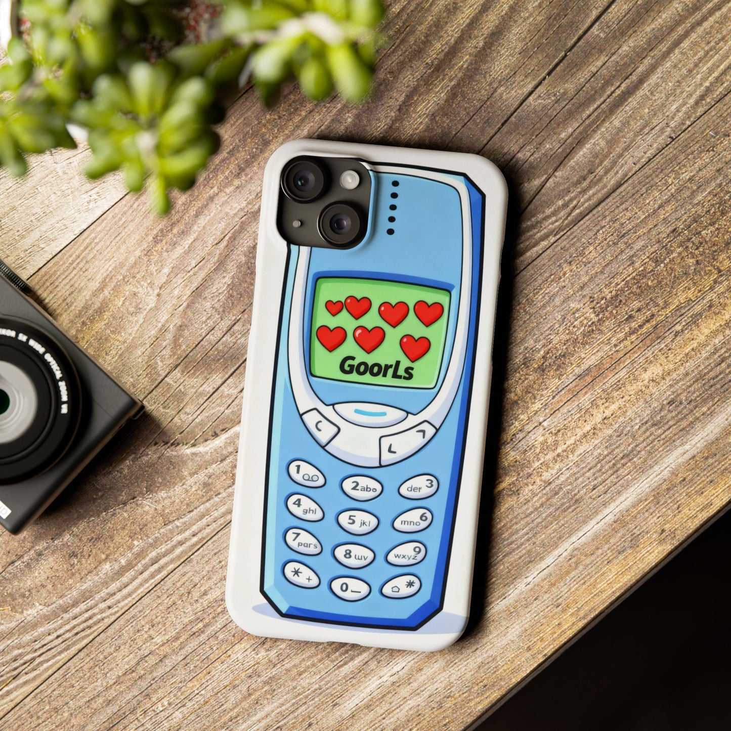Retro Phone Slim Case | 'Goorls' Pixel Heart