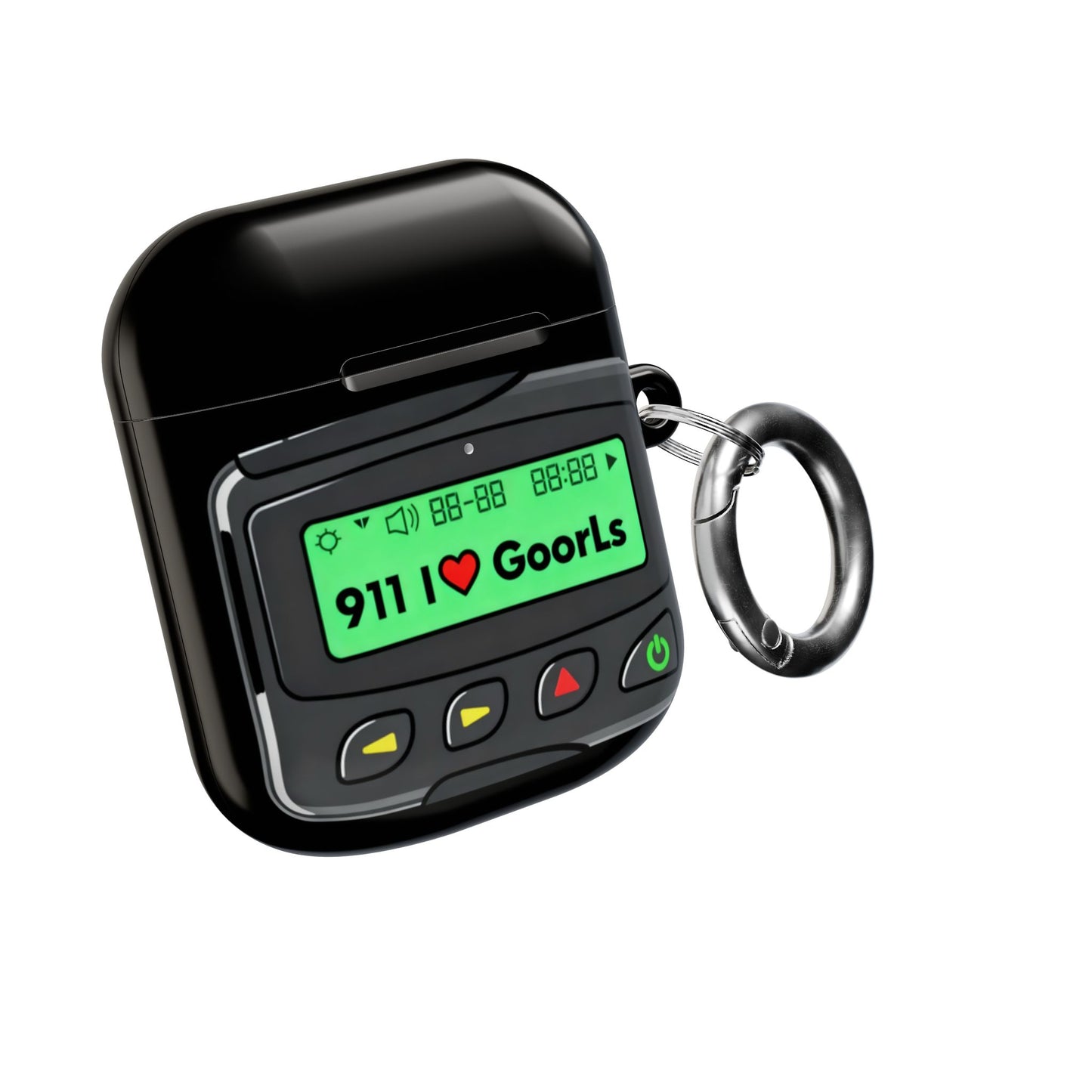 Pager Display AirPod Case | "911 I Love GoorLs" Retro Pager Design