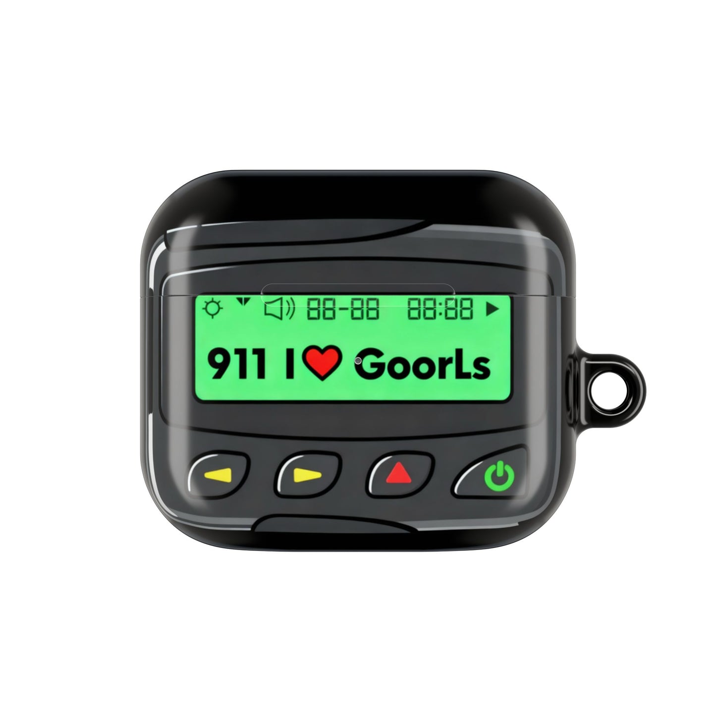 Pager Display AirPod Case | "911 I Love GoorLs" Retro Pager Design