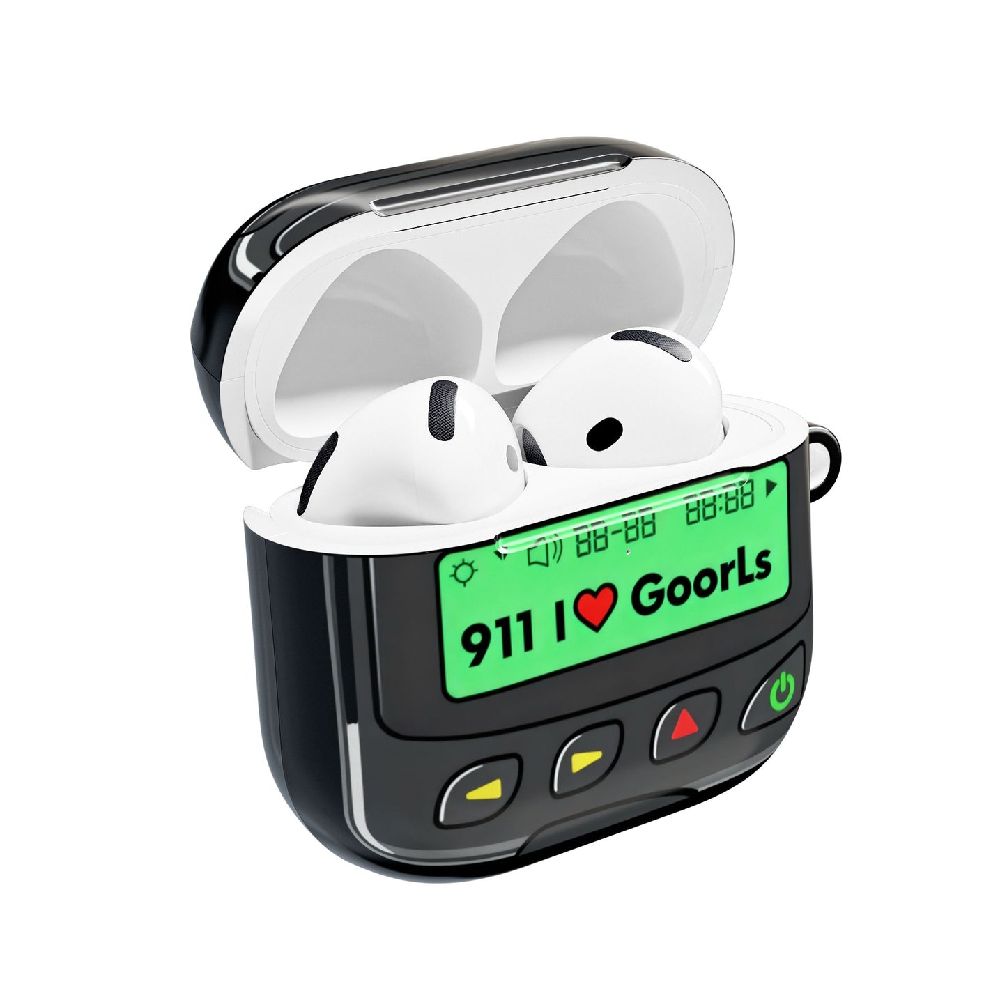 Pager Display AirPod Case | "911 I Love GoorLs" Retro Pager Design