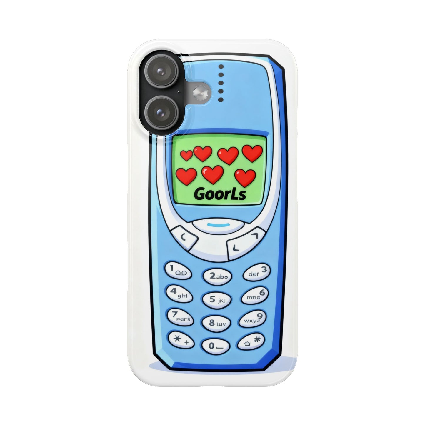 Retro Phone Slim Case | 'Goorls' Pixel Heart