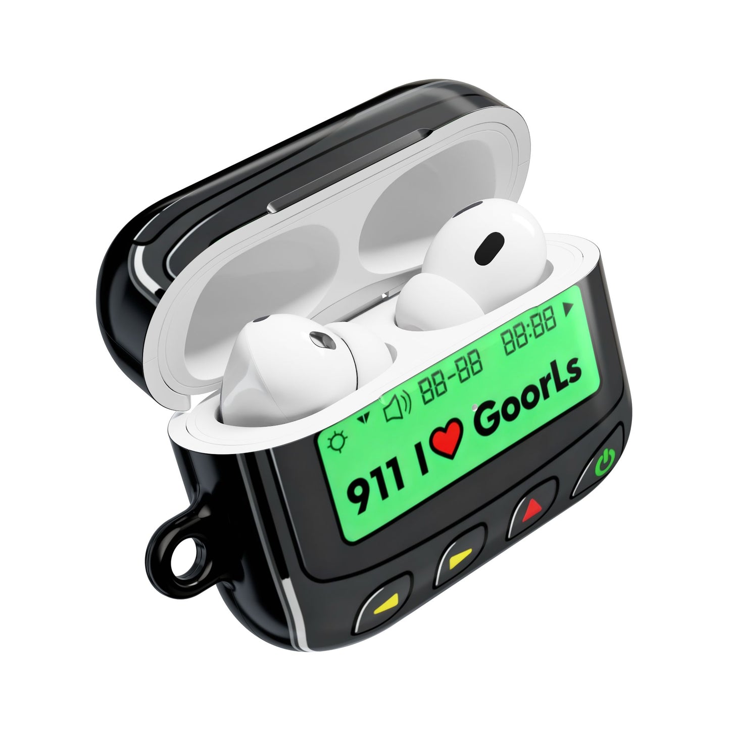 Pager Display AirPod Case | "911 I Love GoorLs" Retro Pager Design