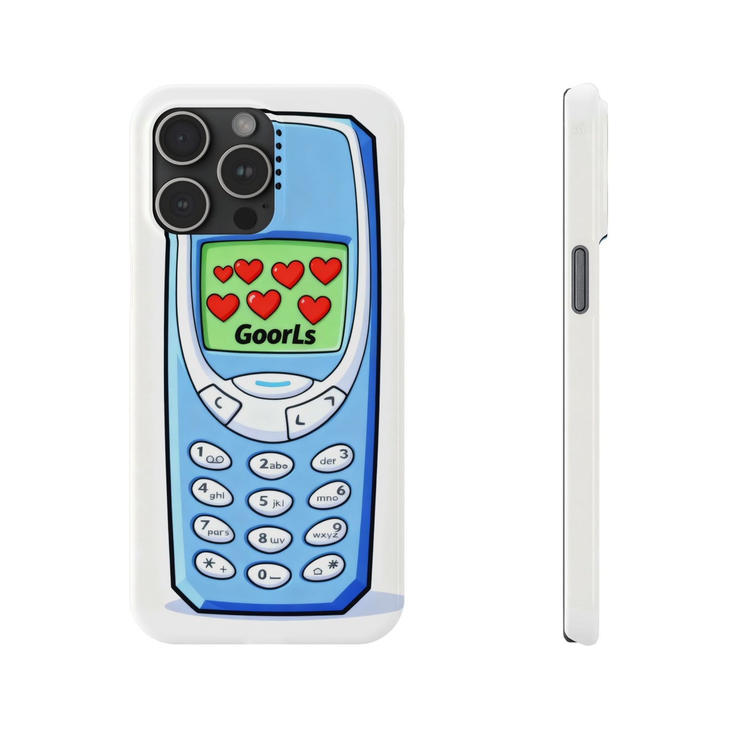 Retro Phone Slim Case | 'Goorls' Pixel Heart