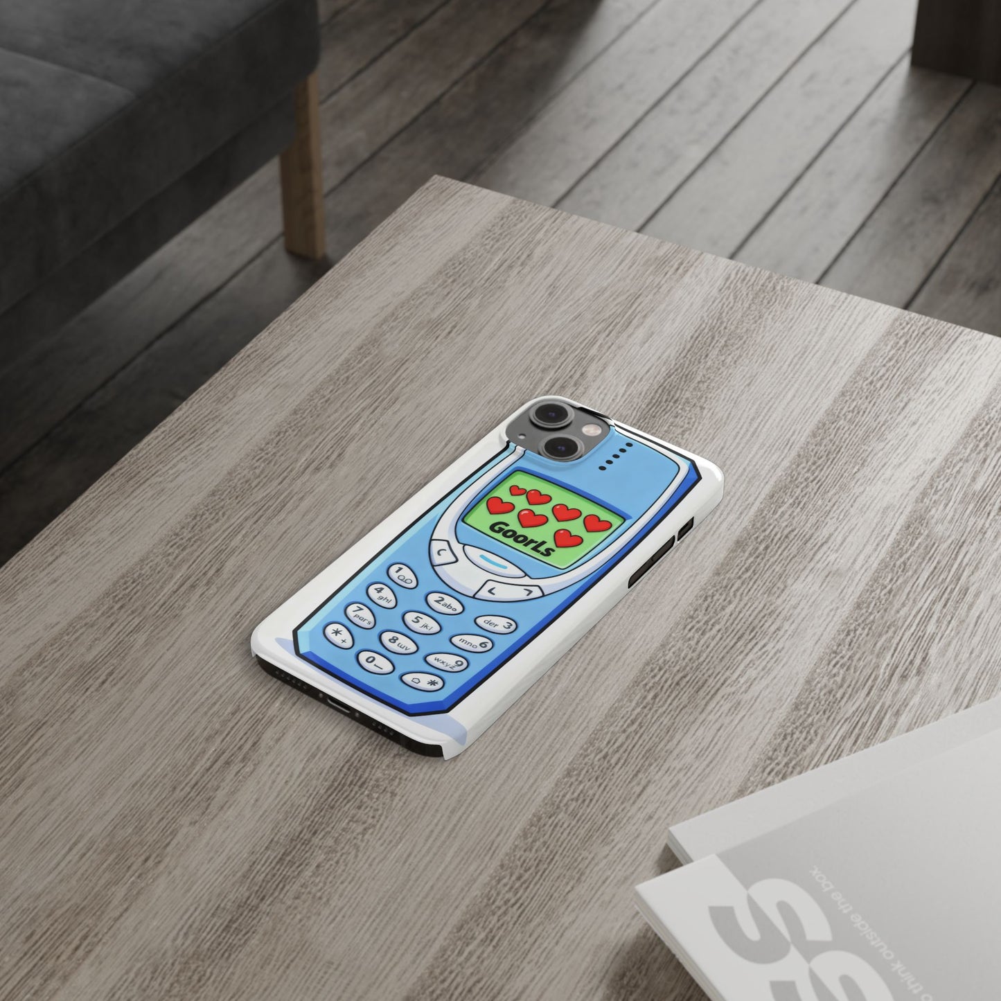 Retro Phone Slim Case | 'Goorls' Pixel Heart