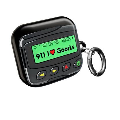Pager Display AirPod Case | "911 I Love GoorLs" Retro Pager Design