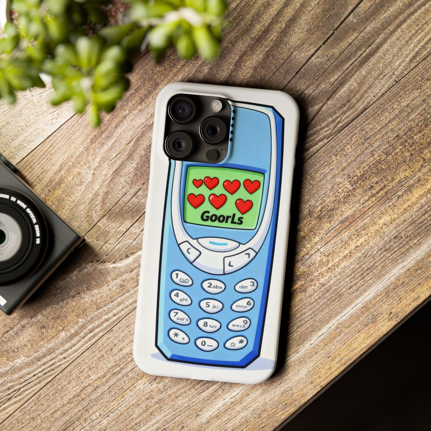 Retro Phone Slim Case | 'Goorls' Pixel Heart