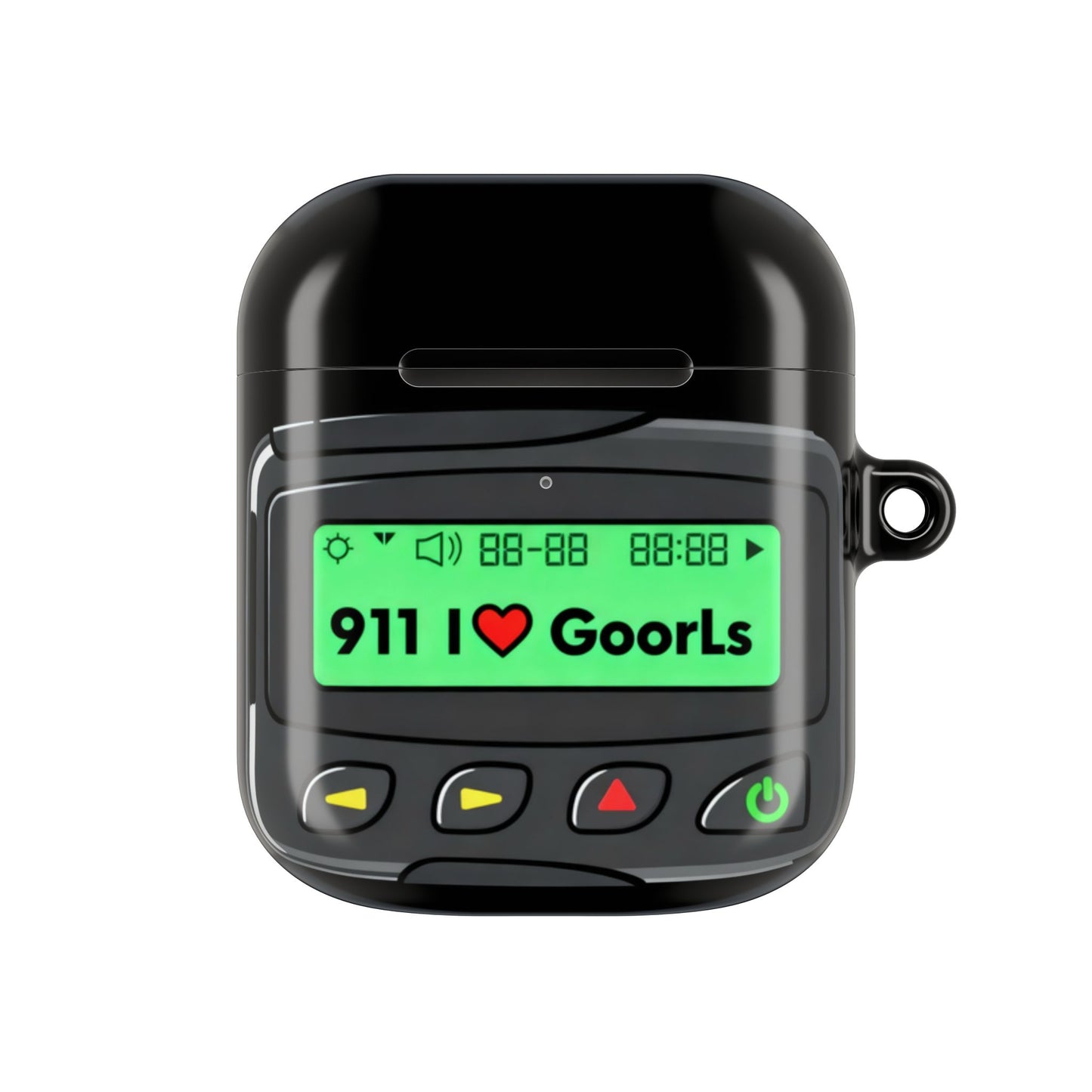 Pager Display AirPod Case | "911 I Love GoorLs" Retro Pager Design