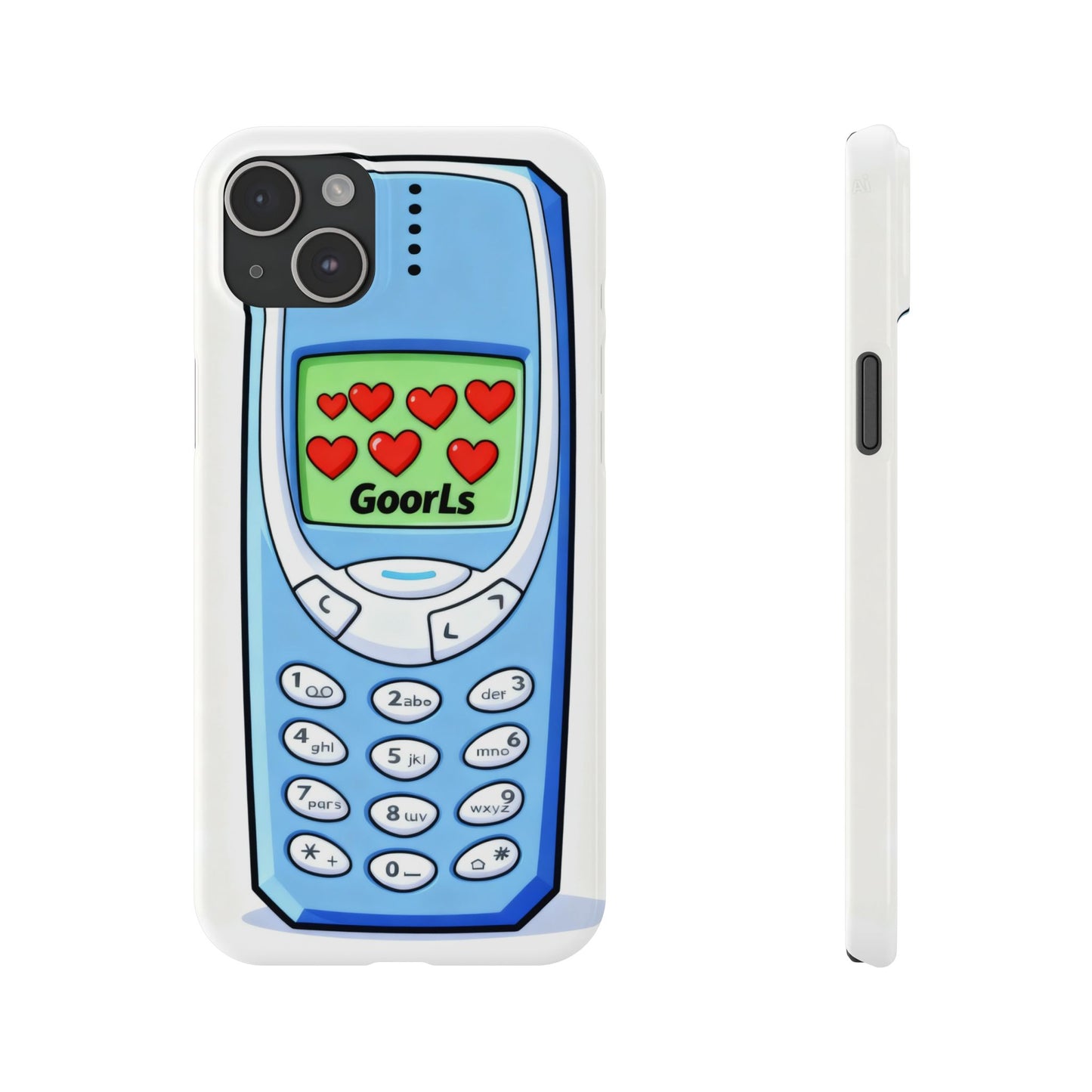 Retro Phone Slim Case | 'Goorls' Pixel Heart