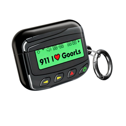 Pager Display AirPod Case | "911 I Love GoorLs" Retro Pager Design