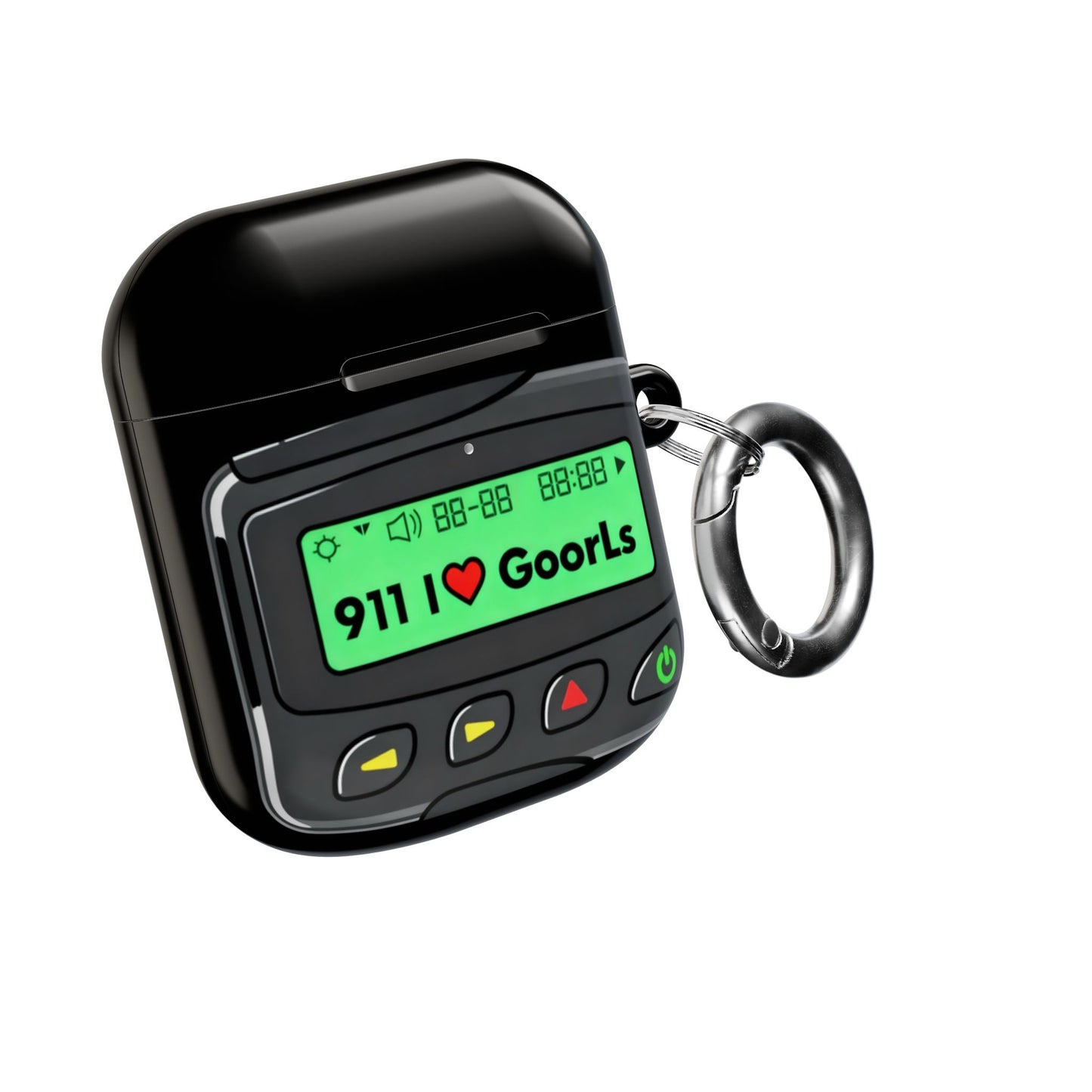 Pager Display AirPod Case | "911 I Love GoorLs" Retro Pager Design
