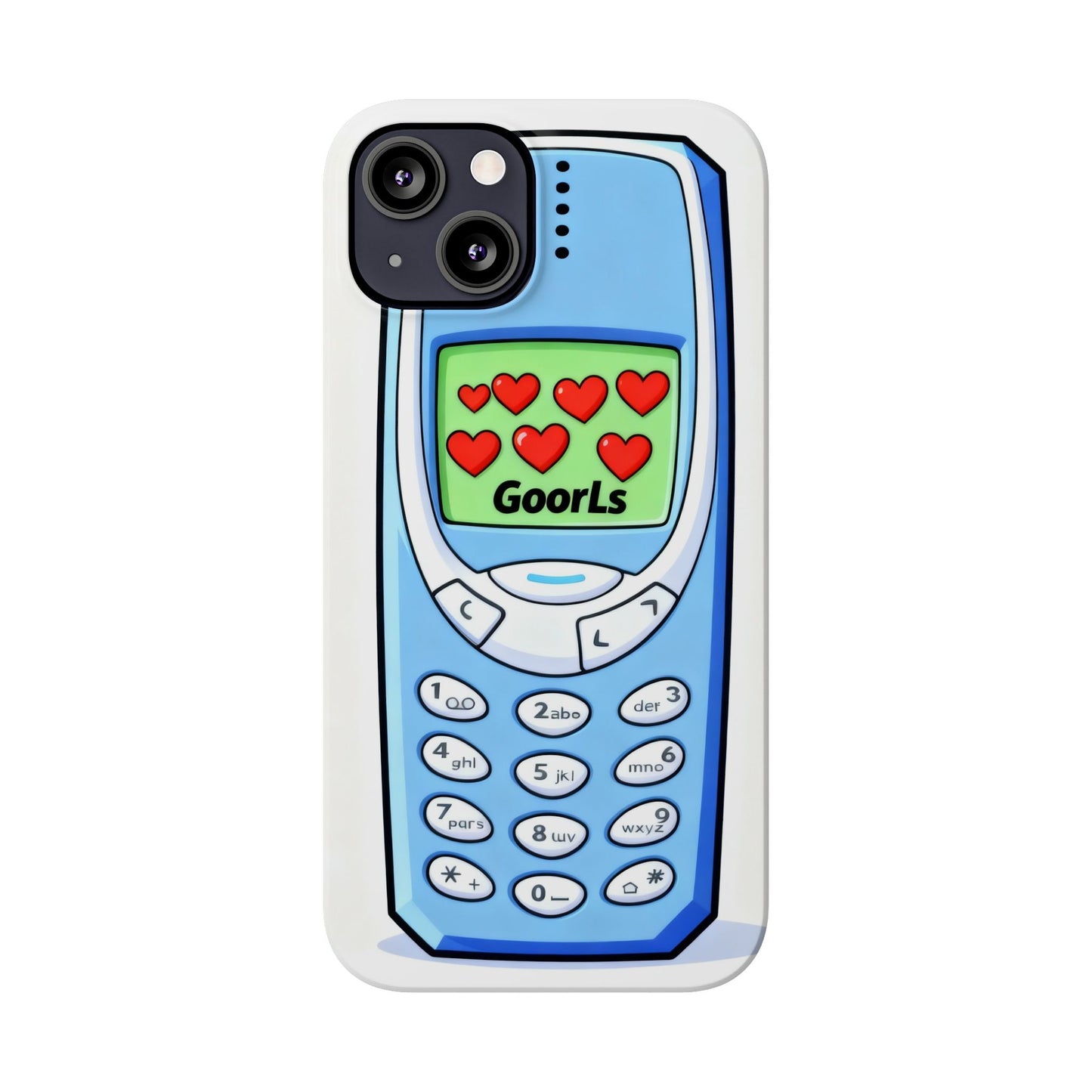Retro Phone Slim Case | 'Goorls' Pixel Heart