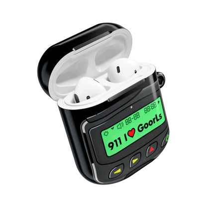 Pager Display AirPod Case | "911 I Love GoorLs" Retro Pager Design
