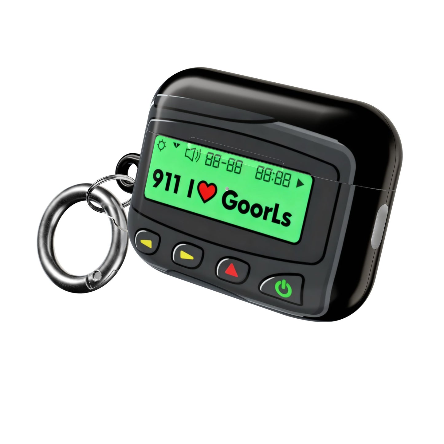 Pager Display AirPod Case | "911 I Love GoorLs" Retro Pager Design