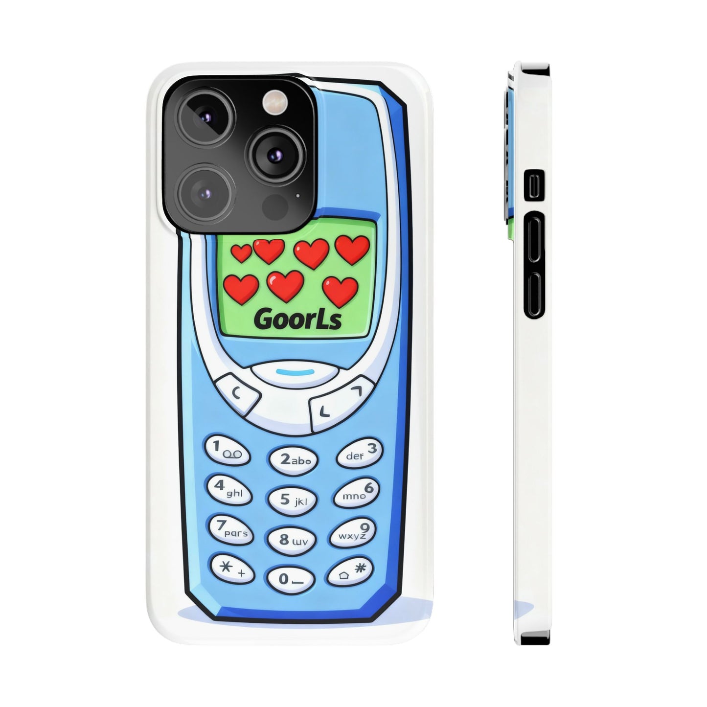 Retro Phone Slim Case | 'Goorls' Pixel Heart