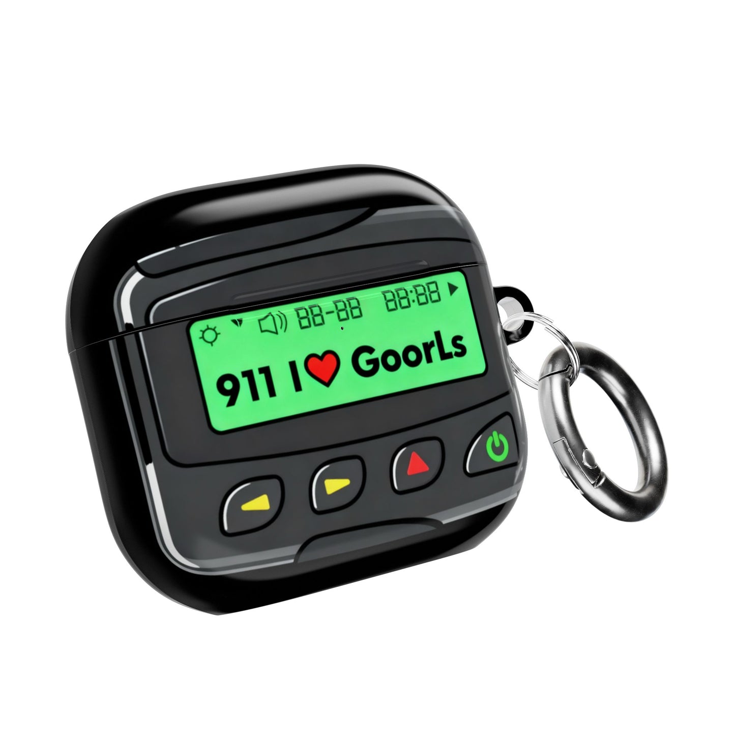 Pager Display AirPod Case | "911 I Love GoorLs" Retro Pager Design
