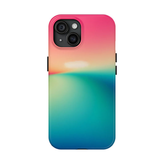 Pink,Green,Blue Gradient Tough Phone Cases  Durable Cover, Gift for Nature Lovers, Eco-Friendly Phone Protection, Spring Accessories